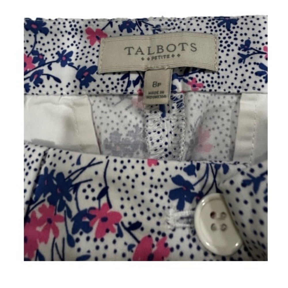 Talbots Women's Chatham Crop Pants with floral print, Size Petite 8 - Picture 4 of 4